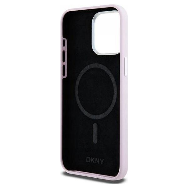 DKNY DKNY Liquid Silicone Small Metal Logo MagSafe - Etui iPhone 14 Pro Max (różowy)