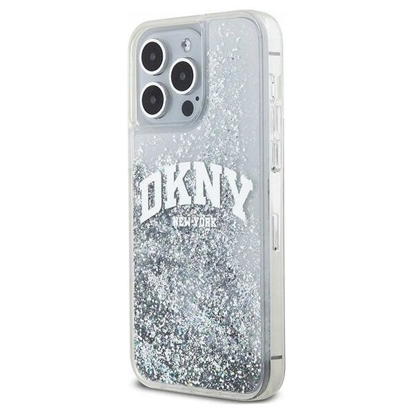 DKNY DKNY Liquid Glitter Big Logo - Etui iPhone 15 Pro Max (biały)