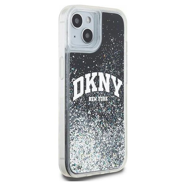 DKNY DKNY Liquid Glitter Big Logo - Etui iPhone 15 / 14 / 13 (czarny)