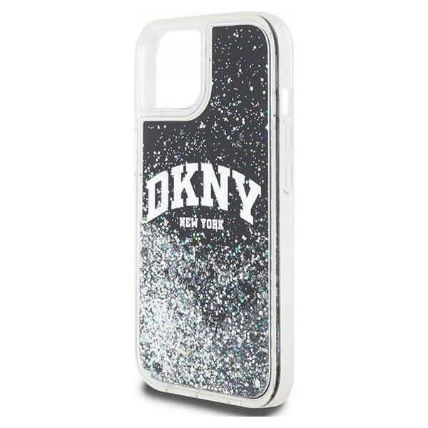 DKNY DKNY Liquid Glitter Big Logo - Etui iPhone 15 / 14 / 13 (czarny)