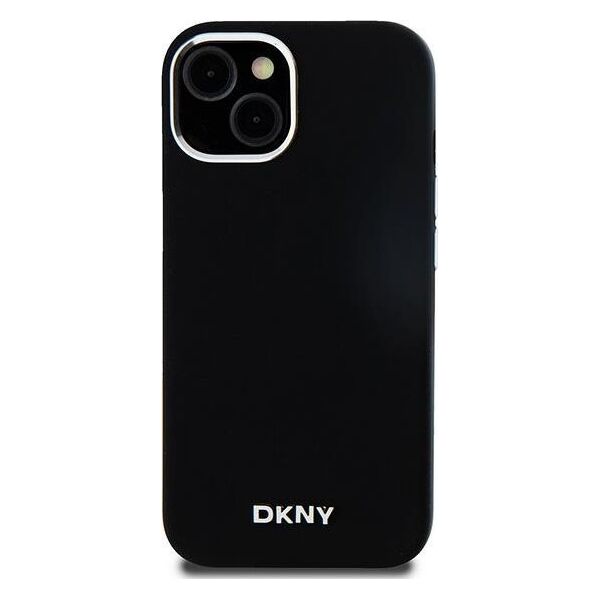 DKNY DKNY Liquid Silicone Small Metal Logo MagSafe - Etui iPhone 15 Plus / 14 Plus (czarny)