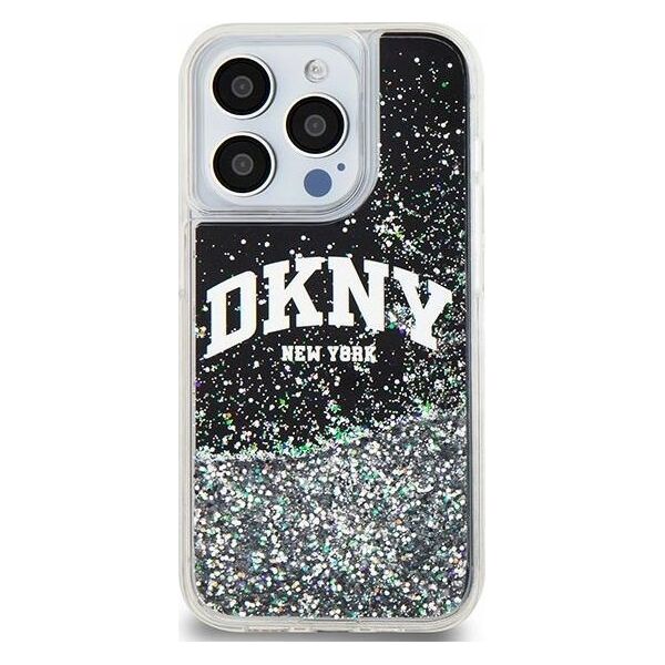 DKNY DKNY Liquid Glitter Big Logo - Etui iPhone 14 Pro (czarny)