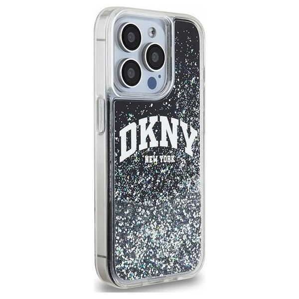 DKNY DKNY Liquid Glitter Big Logo - Etui iPhone 15 Pro (czarny)