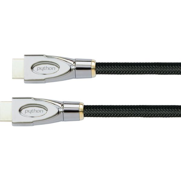 Καλώδιο PYTHON Python HDMI« 2.1 Καλώδιο 8K UHD-2 Νάιλον πλέξη μαύρο 1,5m