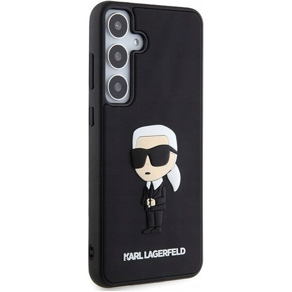 Karl Lagerfeld Oryginalne Etui KARL LAGERFELD Hardcase KLHCS24S3DRKINK do SAMSUNG S24 (3D RUBBER IKONIK NFT) czarny