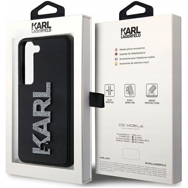 Karl Lagerfeld Karl Lagerfeld KLHCS24S3DMBKCK S24 S921 black/black hardcase 3D Rubber Glitter Logo