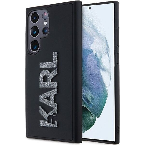Karl Lagerfeld Karl Lagerfeld KLHCS24L3DMBKCK S24 Ultra S928 czarny/black hardcase 3D Rubber Glitter Logo