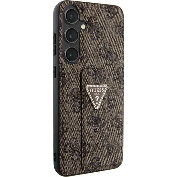 Guess Guess Grip Stand 4G Triangle Strass Logo - Etui Samsung Galaxy S24 (brązowy)