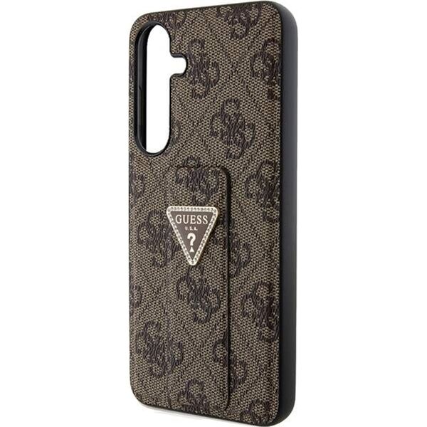 Guess Guess Grip Stand 4G Triangle Strass Logo - Etui Samsung Galaxy S24 (brązowy)