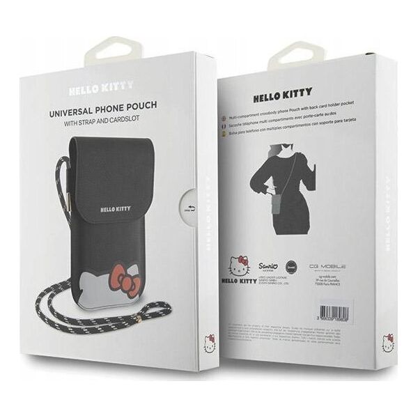 Sourcing Hello Kitty Handbag HKOWBPSCKEK black/black Leather Hiding Kitty Cord