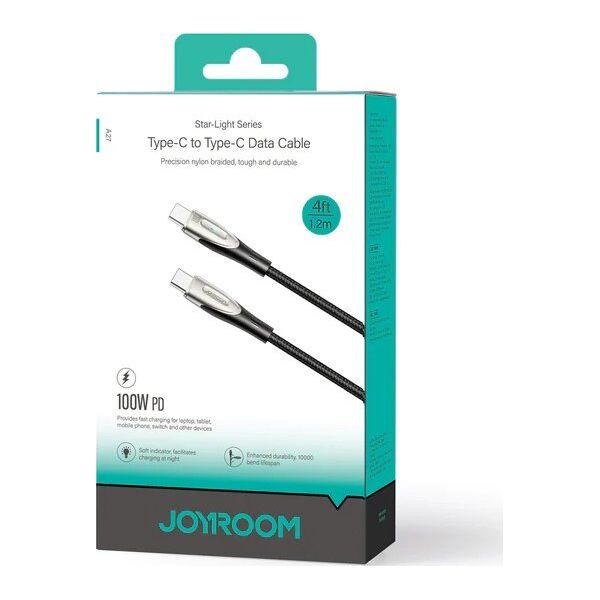 Joyroom Kabel przewód w oplocie Pioneer Series USB-C 240W 1.2m czarny Kabel przewód w oplocie Pioneer Series USB-C 240W 1.2m czarny