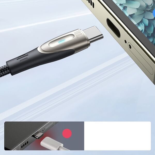 Joyroom Kabel przewód w oplocie Pioneer Series USB-C 240W 1.2m czarny Kabel przewód w oplocie Pioneer Series USB-C 240W 1.2m czarny