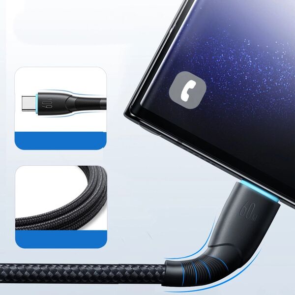Kabel USB Joyroom USB-C - USB-C 1 m Czarny (JYR888)