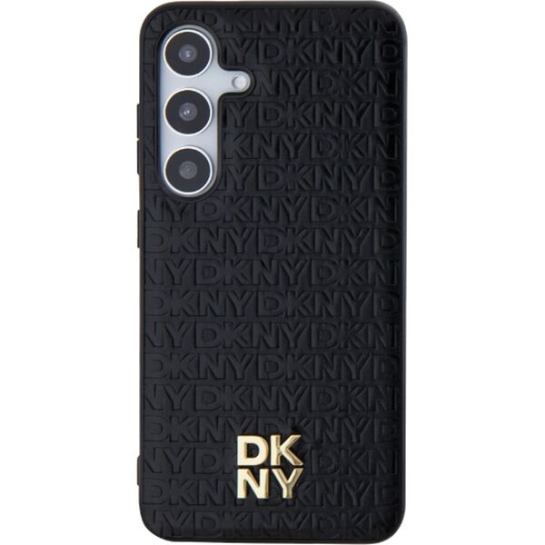 DKNY DKNY DKHMS24MPSHRPSK S24+ S926 czarny/black hardcase Leather Pattern Metal Logo MagSafe