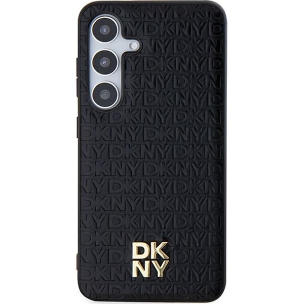 DKNY DKNY DKHMS24MPSHRPSK S24+ S926 czarny/black hardcase Leather Pattern Metal Logo MagSafe