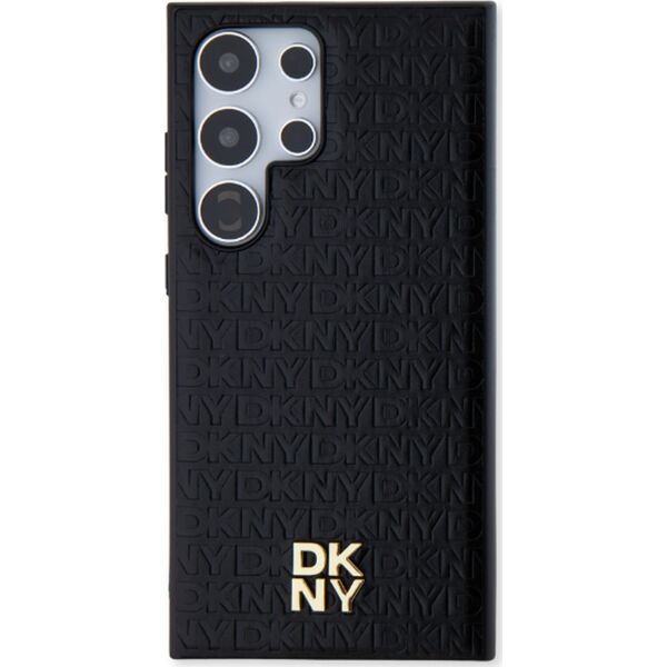 DKNY DKNY DKHMS24LPSHRPSK S24 Ultra S928 czarny/black hardcase Leather Pattern Metal Logo MagSafe