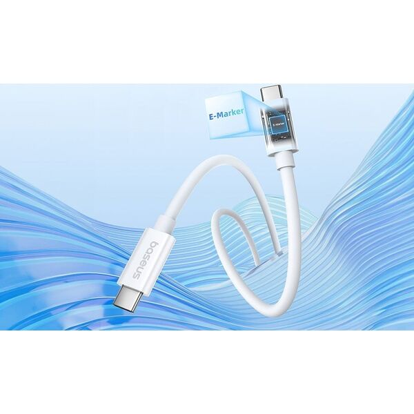 Kabel USB Baseus USB-C - USB-C 1.8 m Biały (BSU4921)