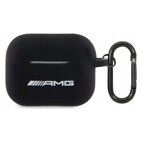 Mercedes AMG AMAP2RBK AIRPODS PRO 2 (2022/2023) COVER CZARNY/BLACK SILICONE WHITE LOGO