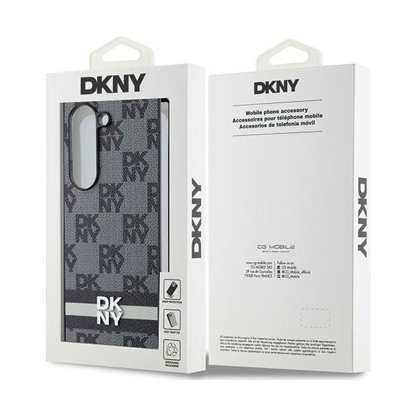 DKNY DKNY DKHCZFD6PCPTSSKZ Fold6 F956 czarny/black Chequered Pattern Printed Stripes