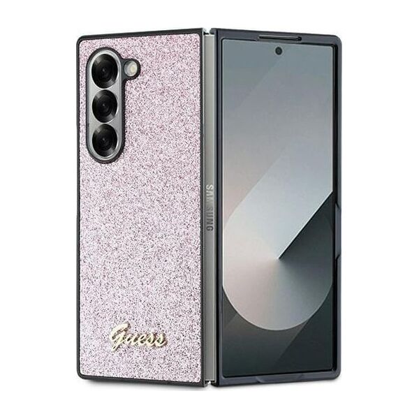 Guess Guess GUHCZFD6HGGSHP Z Fold6 F956 różowy/pink hardcase 4G Glitter Script