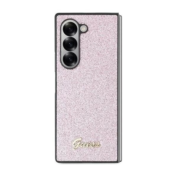 Guess Guess GUHCZFD6HGGSHP Z Fold6 F956 różowy/pink hardcase 4G Glitter Script