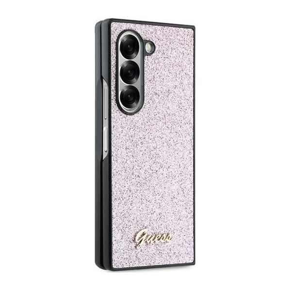 Guess Guess GUHCZFD6HGGSHP Z Fold6 F956 różowy/pink hardcase 4G Glitter Script