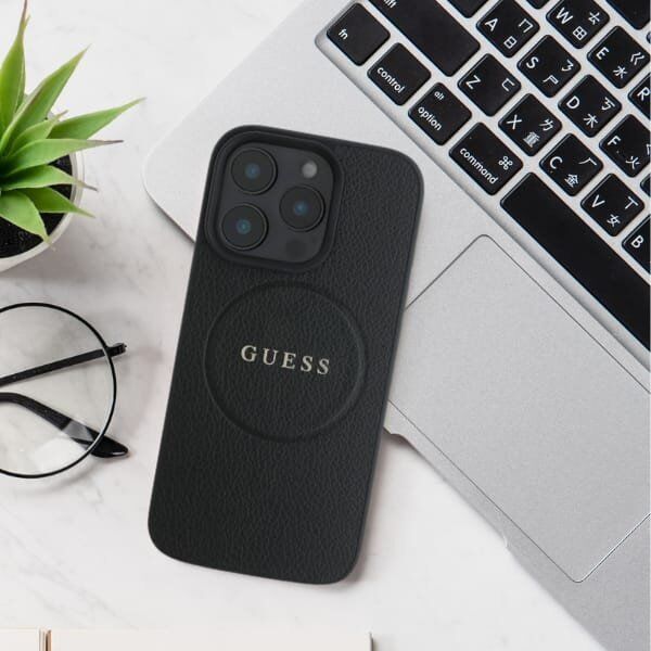Guess Guess GUHMP16MPGHSMMP iPhone 16 Plus 6.7" różowy/pink hardcase Grained Ring MagSafe