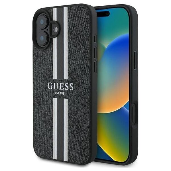 Guess Guess GUHMP16MP4RPSK iPhone 16 Plus 6.7" czarny/black hardcase 4G Printed Stripes MagSafe