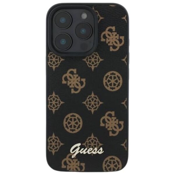 Guess Guess GUHMP16MPGPYSK iPhone 16 Plus 6.7" czarny/black hardcase PU Peony Script MagSafe