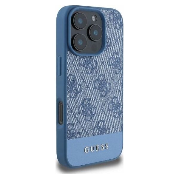 Guess GUESS futerał do IPHONE 16 Pro Max GUHCP16XG4GLBL (4G PU Bottom Stripe) niebieski