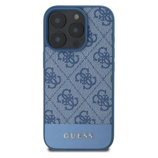 Guess GUESS futerał do IPHONE 16 Pro Max GUHCP16XG4GLBL (4G PU Bottom Stripe) niebieski