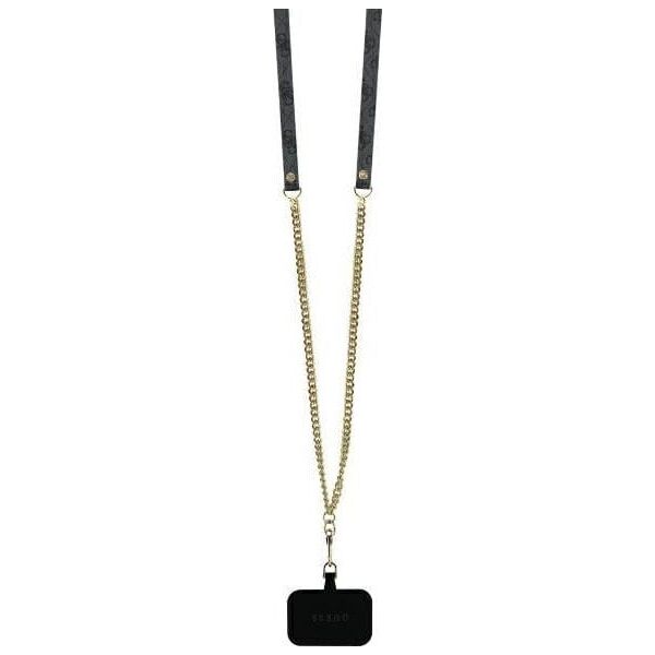 Guess Guess GUHCP16SP4TDSCPK iPhone 16 6.1" czarny/black hardcase Leather Metal Logo Strass Crossbody