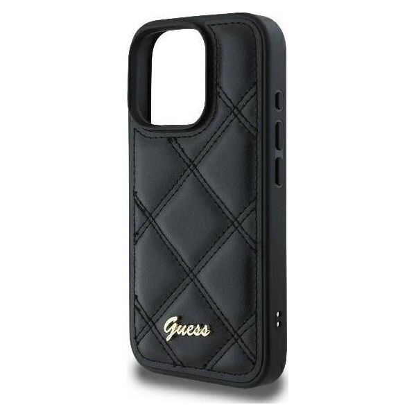 Guess Guess GUHCP16XPSQSQSK iPhone 16 Pro Max 6.9" czarny/black hardcase Quilted Metal Logo