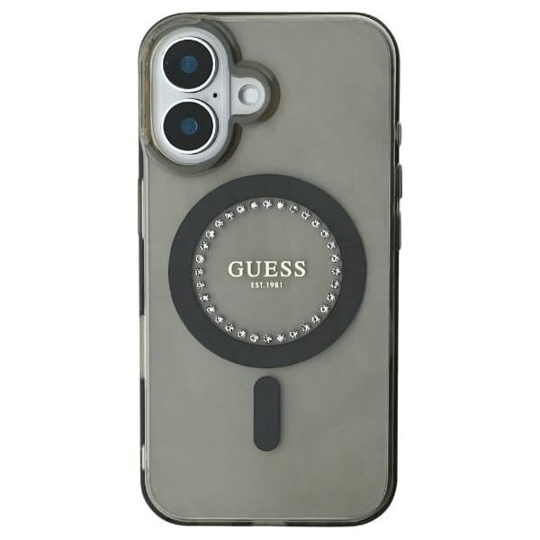 Guess Guess GUHMP16LPFTDTEK iPhone 16 Pro 6.3" czarny/black hardcase IML Rhinestones MagSafe