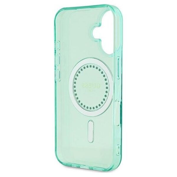Guess Guess GUHMP16MPFTDTEN iPhone 16 Plus 6.7" zielony/green hardcase IML Rhinestones MagSafe