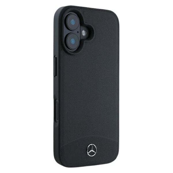 Mercedes Mercedes MEHMP16S23RBARK iPhone 16 6.1" czarny/black hardcase Textured And Plain Leather MagSafe