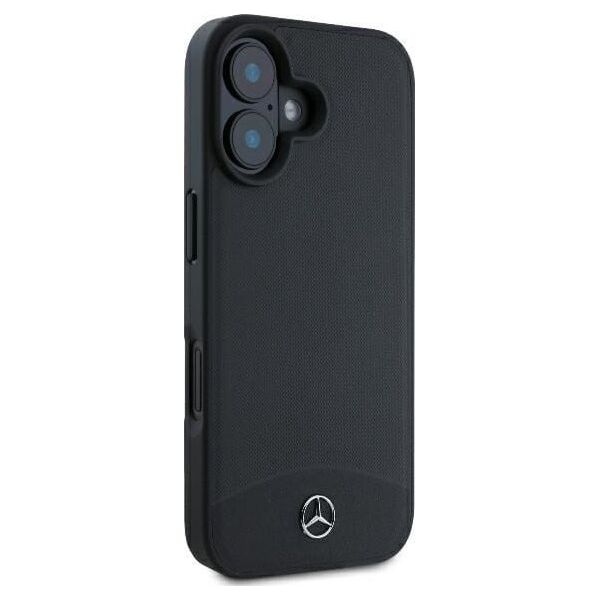 Mercedes Mercedes MEHMP16S23RBARK iPhone 16 6.1" czarny/black hardcase Textured And Plain Leather MagSafe