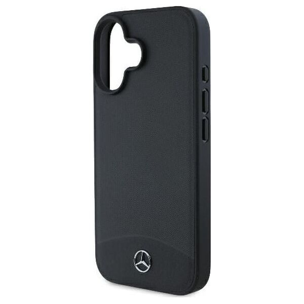 Mercedes Mercedes MEHMP16S23RBARK iPhone 16 6.1" czarny/black hardcase Textured And Plain Leather MagSafe