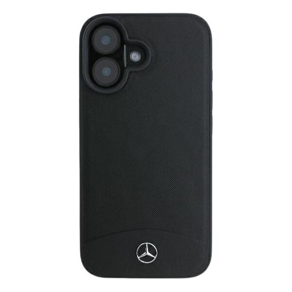 Mercedes Mercedes MEHMP16S23RBARK iPhone 16 6.1" czarny/black hardcase Textured And Plain Leather MagSafe