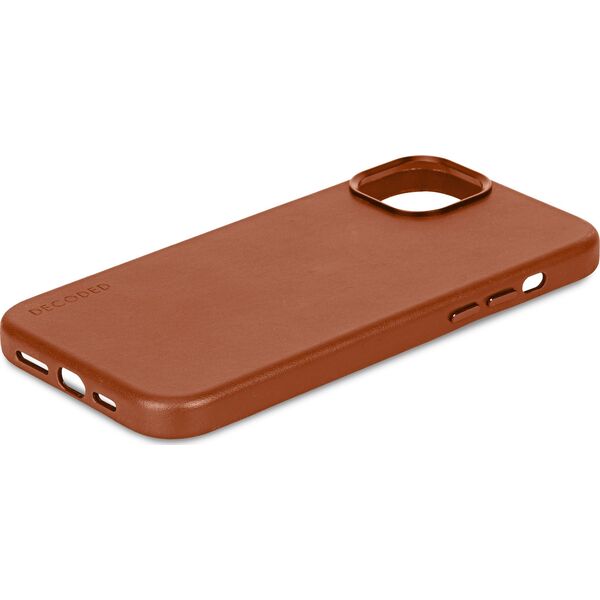 Δερμάτινη Θήκη Πλάτης Decoded για iPhone 15 Plus Tan