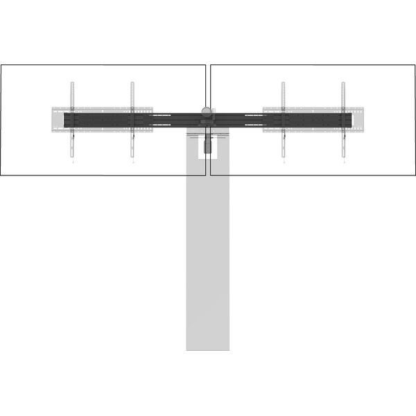 Vision VISION VFM-F50 Dual Display Rail - ΕΓΓΥΗΣΗ ΕΦ' ΟΡΟΥ ΖΩΗΣ - Επιτρέπει την τοποθέτηση 2 ή 3 οθονών σε βάση δαπέδου F50 ή F51 - ιδανικό για MTR Microsoft Teams Rooms ή Zoom-δωμάτια - Συνδέει το VFM-W4X4 ή W6X4 της Vision