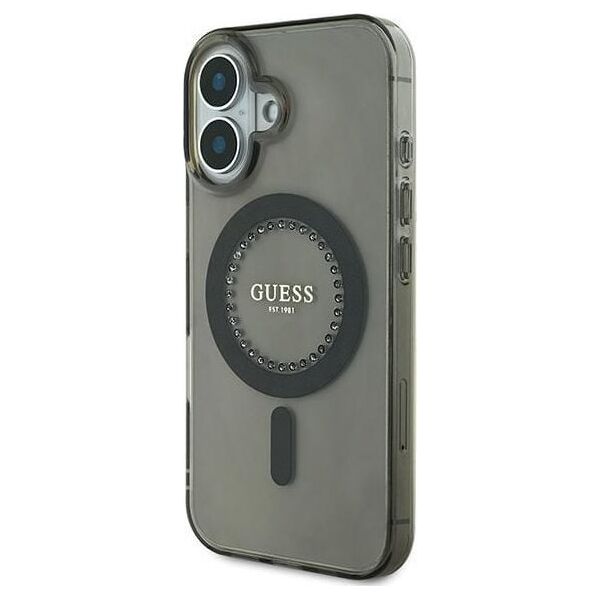Guess Guess GUHMP16MPFTDTEK iPhone 16 Plus 6.7" czarny/black hardcase IML Rhinestones MagSafe