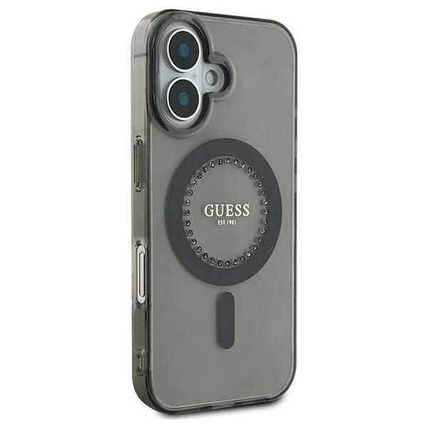 Guess Guess GUHMP16MPFTDTEK iPhone 16 Plus 6.7" czarny/black hardcase IML Rhinestones MagSafe