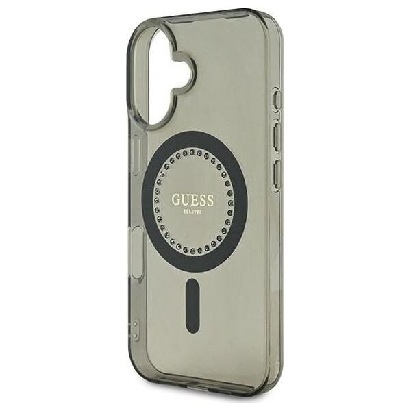 Guess Guess GUHMP16MPFTDTEK iPhone 16 Plus 6.7" czarny/black hardcase IML Rhinestones MagSafe