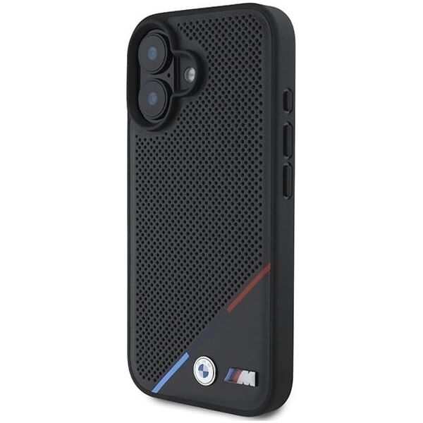BMW BMW BMHMP16M23PUPDK iPhone 16 Plus 6.7" czarny/black hardcase M Perforated Tricolor Line MagSafe