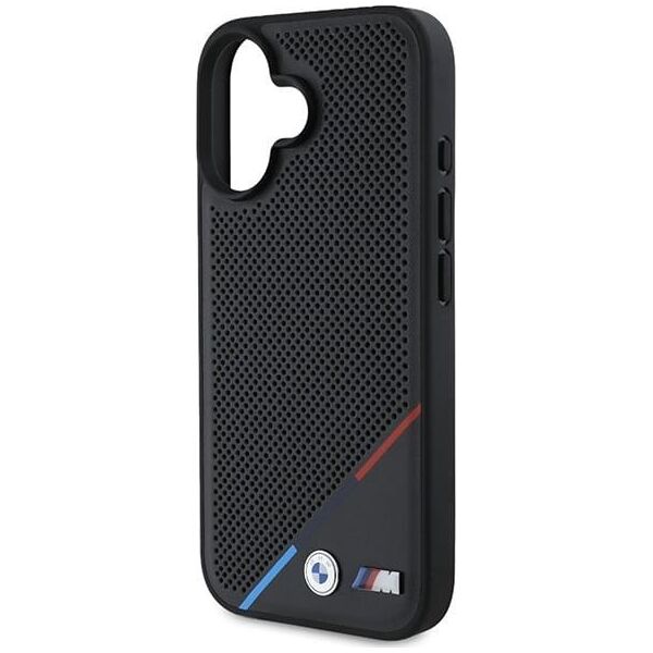BMW BMW BMHMP16M23PUPDK iPhone 16 Plus 6.7" czarny/black hardcase M Perforated Tricolor Line MagSafe