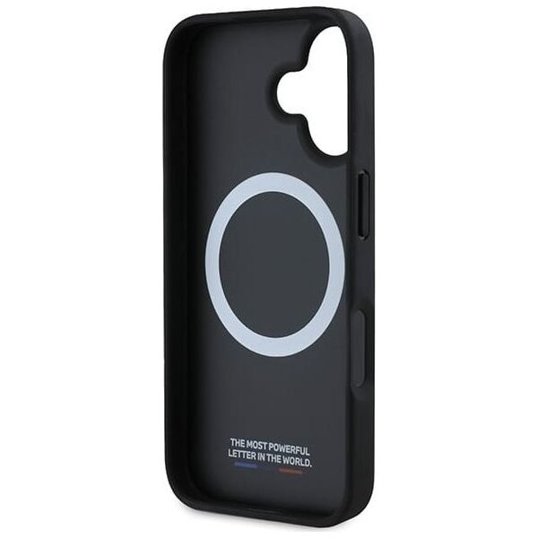 BMW BMW BMHMP16M23PUPDK iPhone 16 Plus 6.7" czarny/black hardcase M Perforated Tricolor Line MagSafe