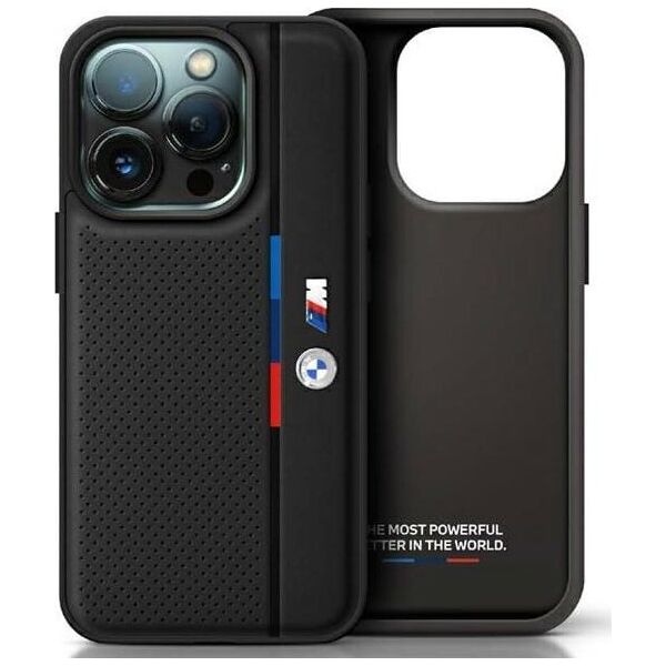 BMW BMW BMHCP16S23PUPVK iPhone 16 6.1" czarny/black hardcase M Perforated Tricolor Detail Line