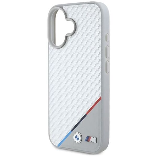 BMW BMW BMHMP16S23PUDTS iPhone 16 6.1" szary/grey hardcase M Carbon Tricolor Line MagSafe
