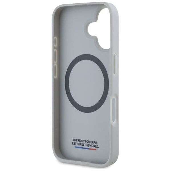 BMW BMW BMHMP16S23PUDTS iPhone 16 6.1" szary/grey hardcase M Carbon Tricolor Line MagSafe